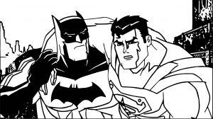 Batman Superman Coloring Page