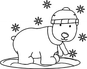 Bear Snow Coloring Page