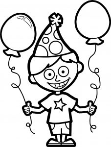 Boy Party Coloring Page