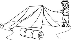Boy Scout Camping Coloring Page