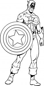 Captain America Captain Ready Coloring Page