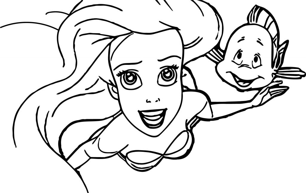 In Ariel Mermaid Coloring Page - Wecoloringpage.com