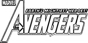 Marvel Avengers Text Coloring Page