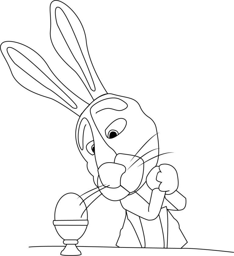 Masha And Bear Bunny My Easter Egg Coloring Page - Wecoloringpage.com