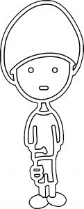 Outline Boy Coloring Page