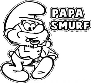 Papa Smurf Coloring Pages