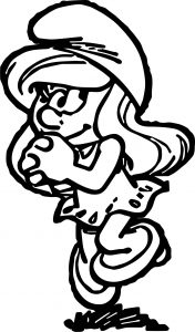 Pitufina Smurfs Coloring Page