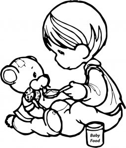 Precious Moments Eat Bear Toy Coloring Page