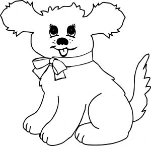 Puppy Dog Cartoon Dog Puppy Coloring Page