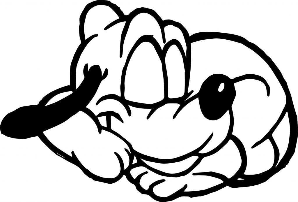 Sleeping Cute Baby Pluto Coloring Page - Wecoloringpage.com