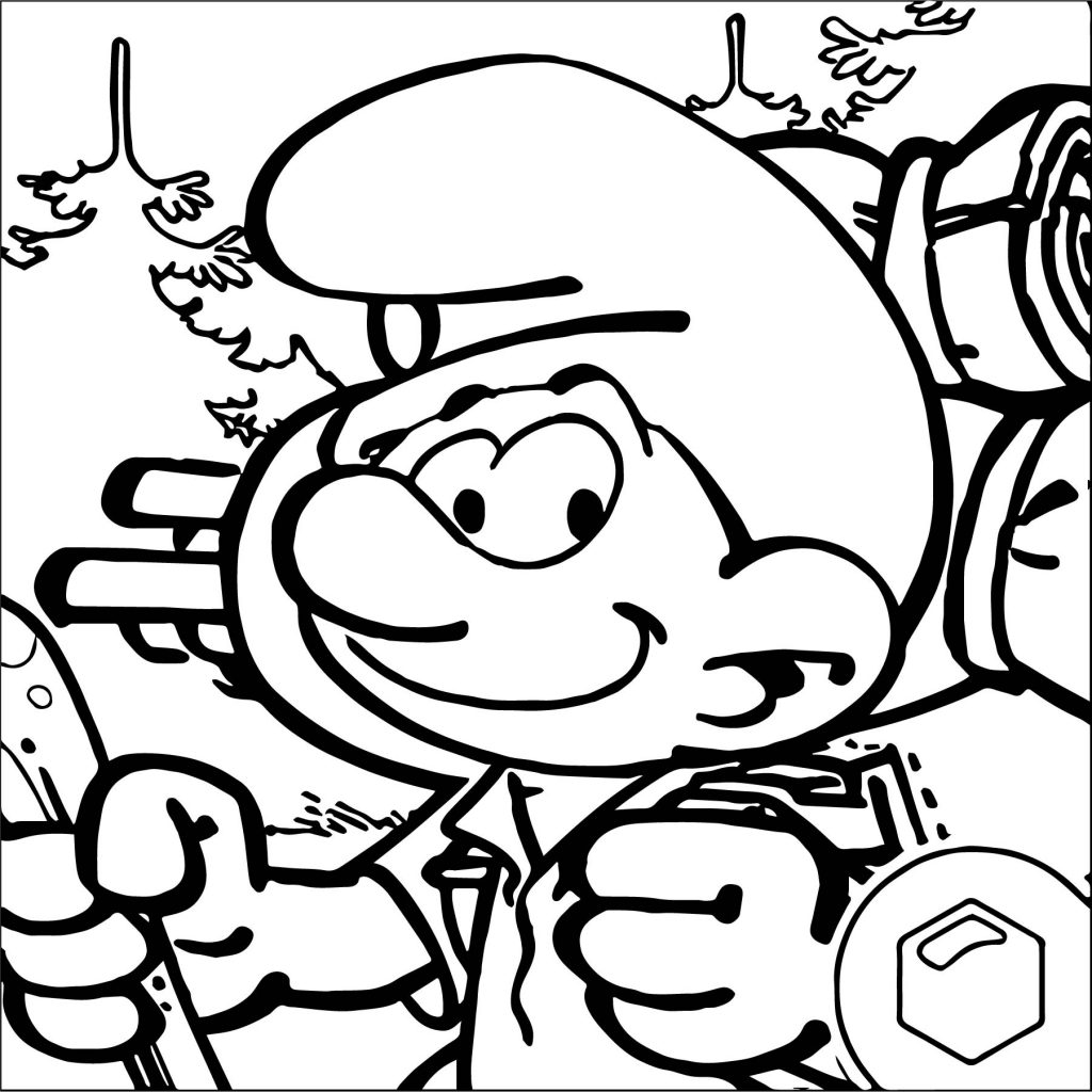 Smurfs Village Smurf Travel Coloring Page - Wecoloringpage.com