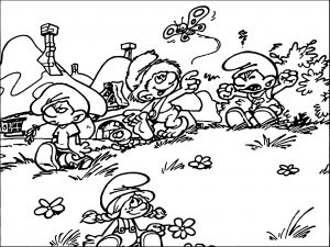 Smurfs Wallpaper The Smurfs Village Coloring Page