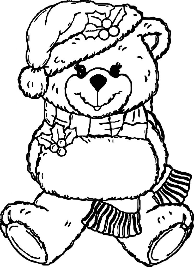 Snow Girl Bear Toy Coloring Page - Wecoloringpage.com