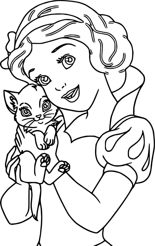 Snow White My Cat Coloring Page - Wecoloringpage.com