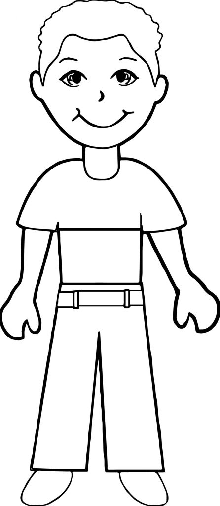 Standing Boy Coloring Page - Wecoloringpage.com