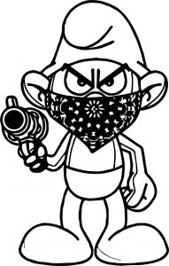 Temp Image Gangsta Smurf Coloring Page