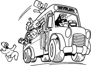 The Simpsons Catch Car Coloring Page