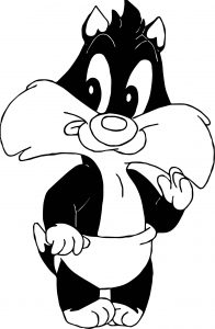 Warner Bros Baby Looney Tunes Sylvester Hello Coloring Page