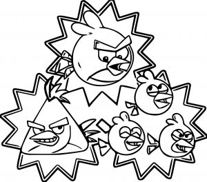 Angry Birds Cartoon Coloring Page