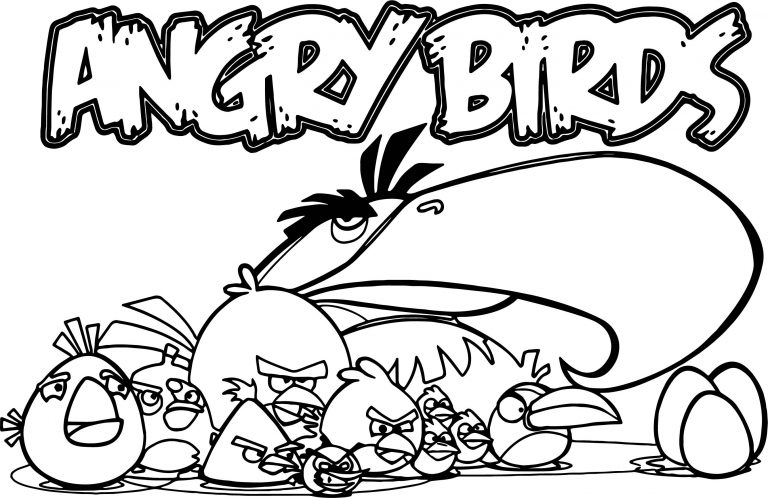 Angry Birds Group Coloring Page - Wecoloringpage.com