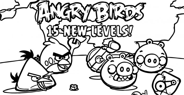 Angry Birds Hi Levels Coloring Page - Wecoloringpage.com