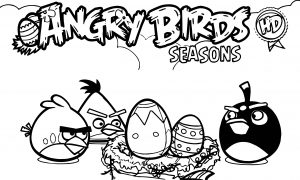 Angry Birds Seasons Hd Coloring Page