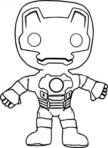 Avengers Iron Man Chibi Coloring Page