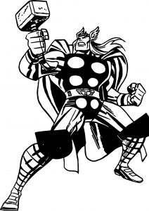Avengers Thor Anger Coloring Page