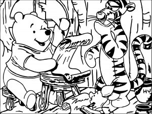 Baby Piglet And Friends Think Coloring Page