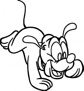 Baby Pluto Excited Coloring Page