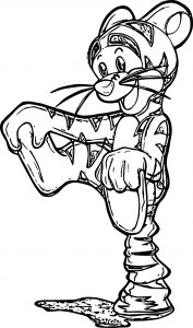 Baby Tigger Bounce With Tail Sketch Coloring Page