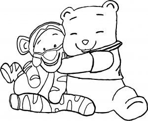 Baby Tigger Winnie The Pooh Hug Coloring Page