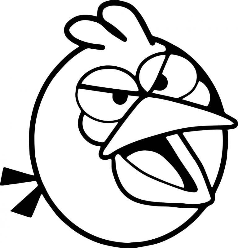 Baby Yellow Bird Angry Coloring Page - Wecoloringpage.com