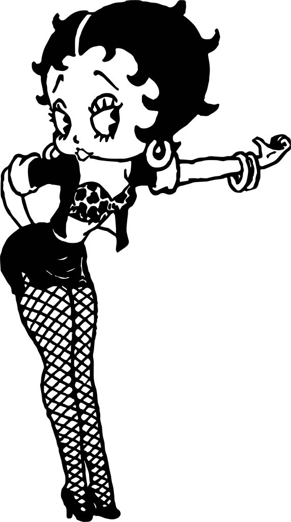 Betty Boop Hitchhiking Coloring Page - Wecoloringpage.com