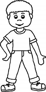 Boy Front View Coloring Page