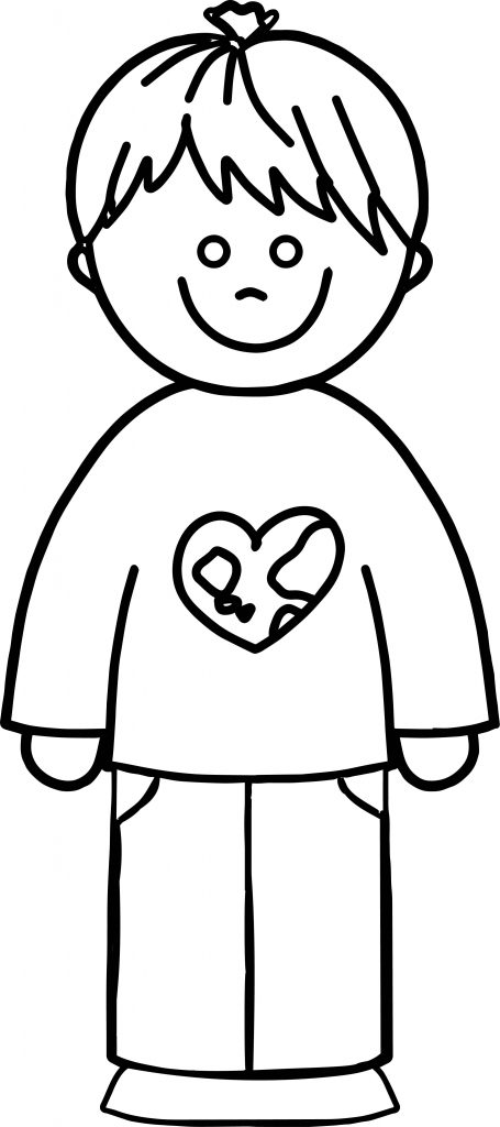 Boy Heart Dress Coloring Page | Wecoloringpage.com