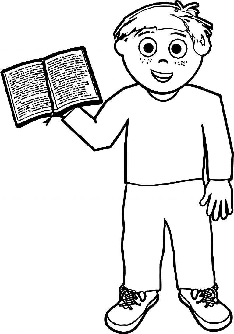 Boy My Book Coloring Page - Wecoloringpage.com