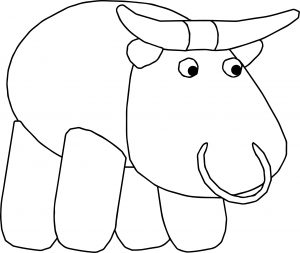 Bull Cartoon Coloring Page