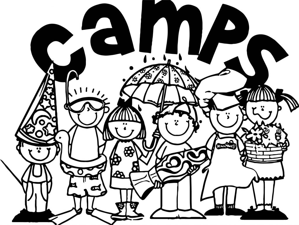 Camping All Kids Coloring Page - Wecoloringpage.com