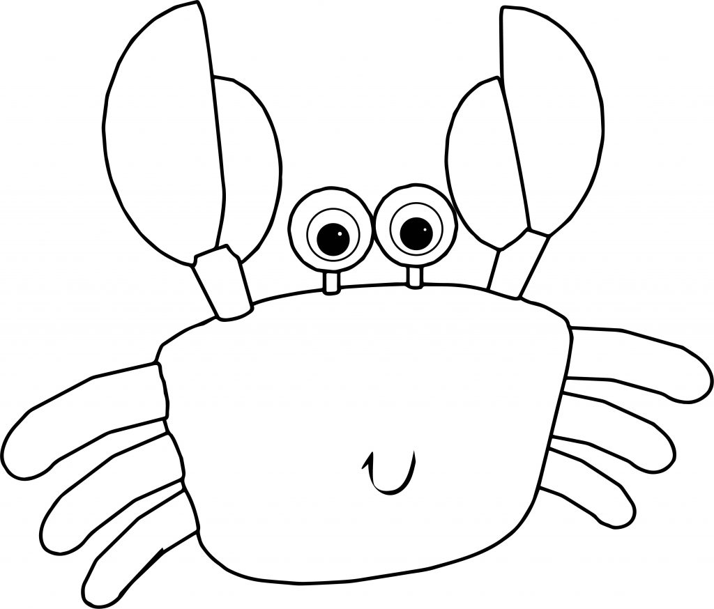 Crab Cartoon Coloring Page - Wecoloringpage.com