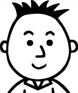 Cute Boy Face Coloring Page