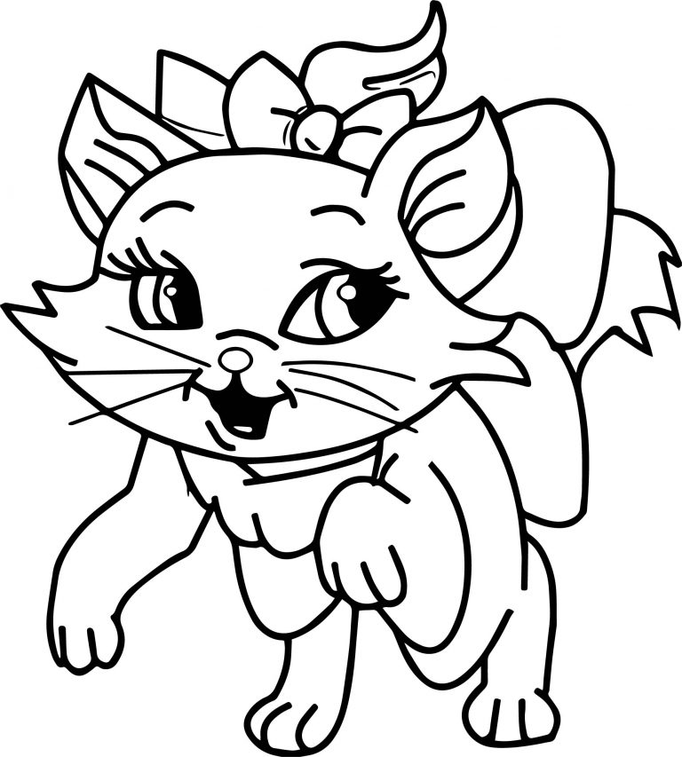 Cute Disney The Aristocats Walking Coloring Page - Wecoloringpage.com