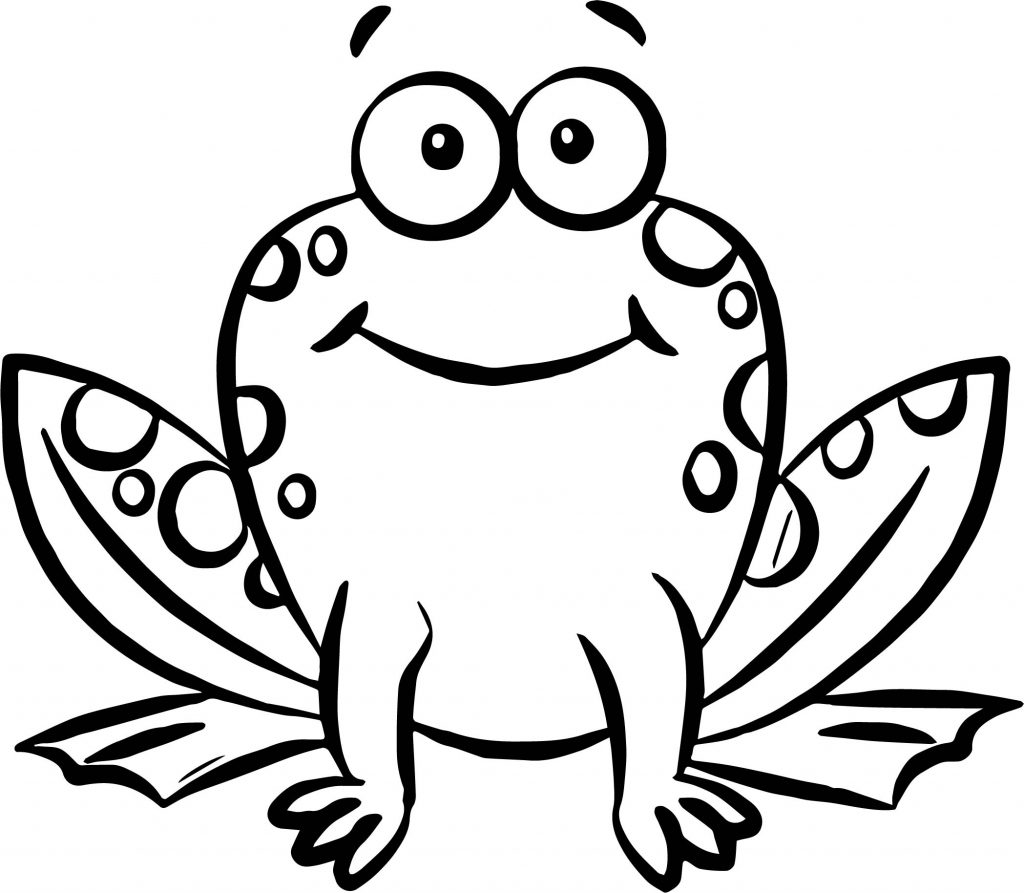 Cute Front Frog Coloring Page - Wecoloringpage.com