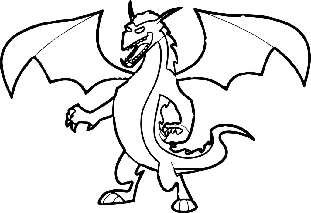 Dark Dragon Coloring Page | Wecoloringpage.com