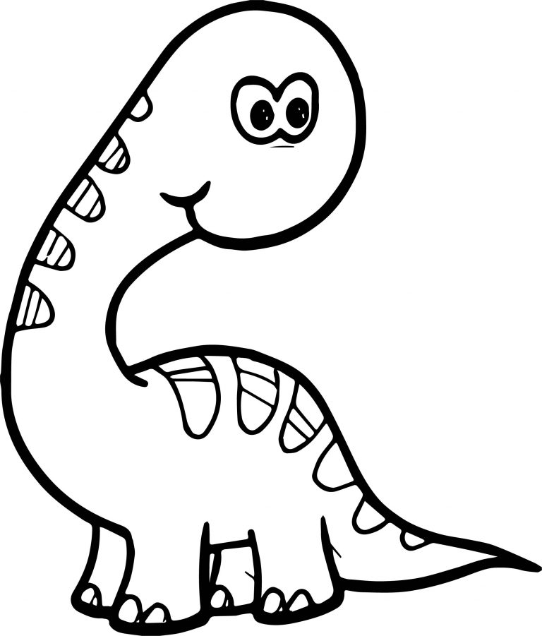 Dinosaur Look Coloring Page | Wecoloringpage.com