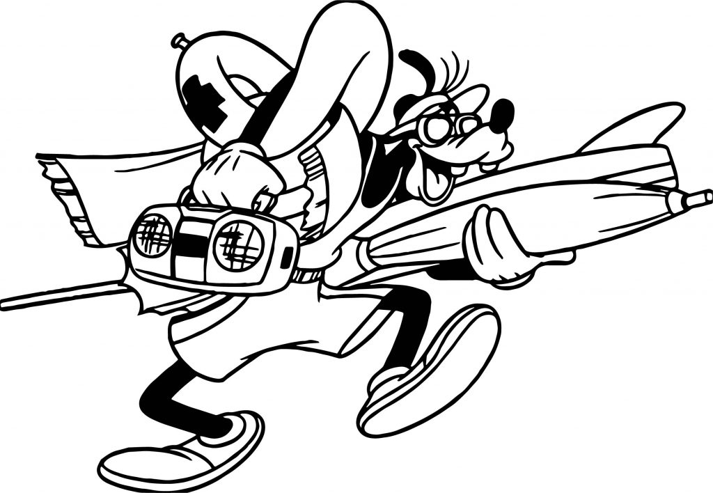 Disney Goofy Beach Coloring Page - Wecoloringpage.com