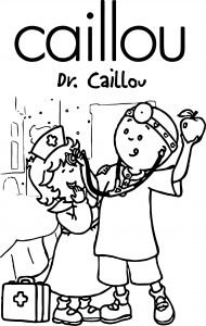 Doctor Caillou Coloring Page