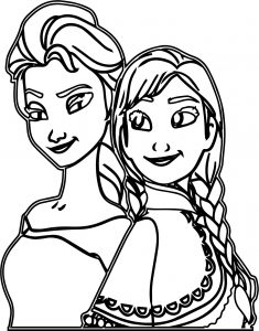 Elsa And Anna Forever Coloring Page