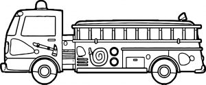 Fire Truck Tall Side Coloring Page
