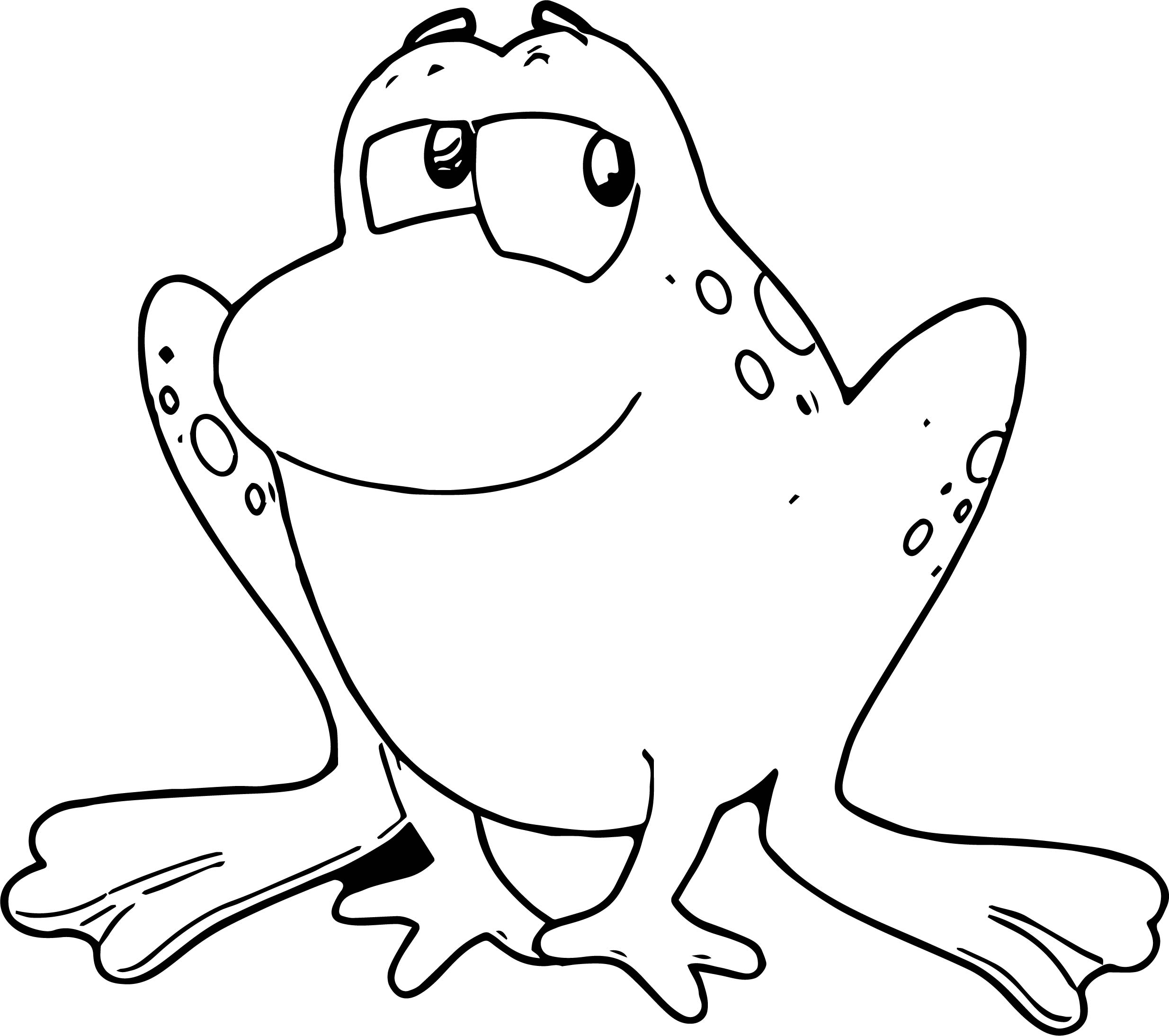 Frog Relax Coloring Page | Wecoloringpage.com